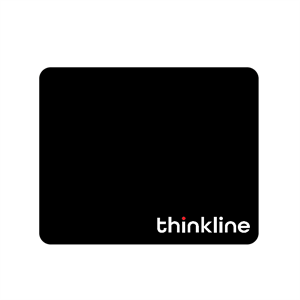 Thinkline - Musemåtte 26 cm x 21 cm syet kant - Sort